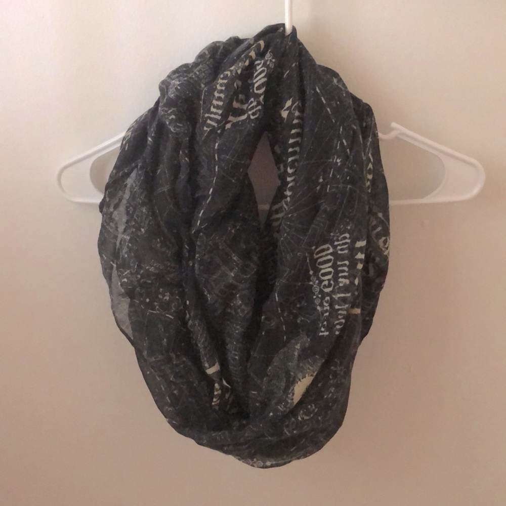 harry potter marauders map scarf